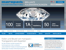 Tablet Screenshot of maropack.de